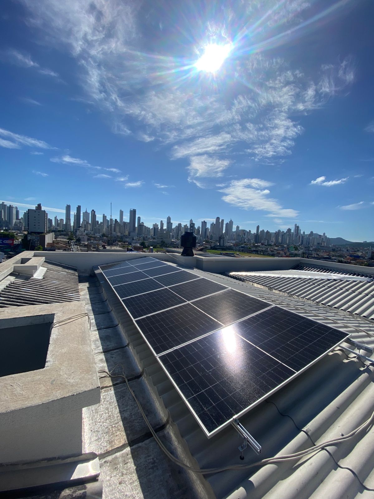 Placas solares telhado